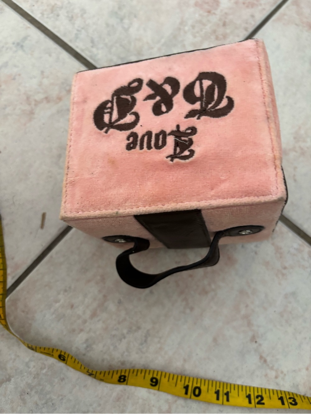 Y2K Juicy Couture velour vintage Rare Heart Lock logo Jewelry Box accessory